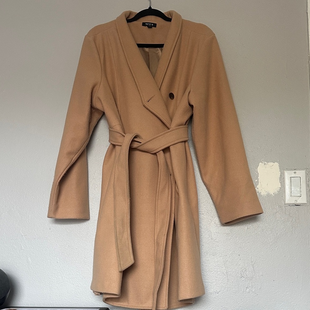 Tan Belted Pea Coat